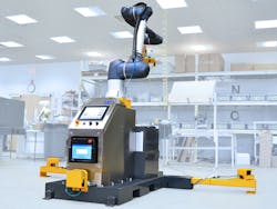 The PalletizHD system combines a Doosan H-series collaborative robot with additional hardware and software from ONExia. The PalletizHD system combines a Doosan H-series collaborative robot with additional hardware and software from ONExia.