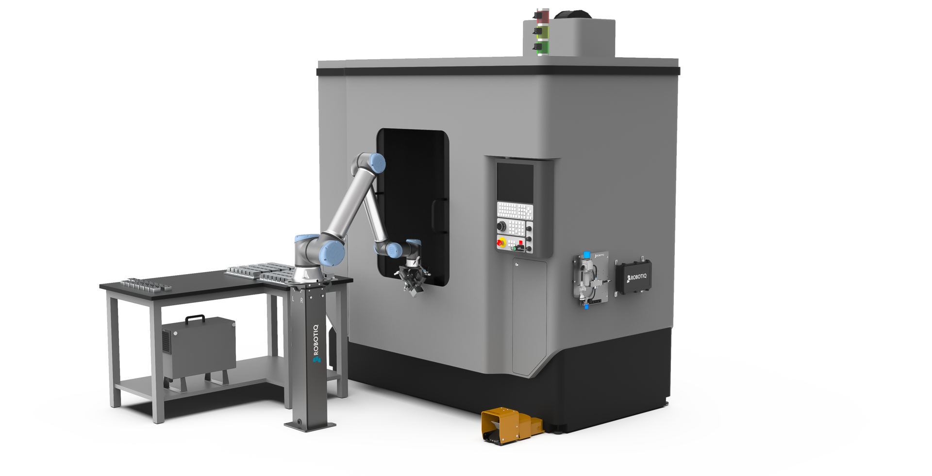 Robotiq's Machine Tending Solution is designed to automate tending of CNC machines.