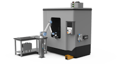 Robotiq's Machine Tending Solution is designed to automate tending of CNC machines. Robotiq's Machine Tending Solution is designed to automate tending of CNC machines.