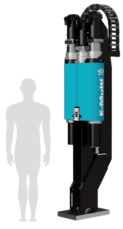 The new EM5 is Mold-Masters' largest E-Multi auxiliary injection unit, with shot weights ranging from 18 ounces up to 42 ounces. The new EM5 is Mold-Masters' largest E-Multi auxiliary injection unit, with shot weights ranging from 18 ounces up to 42 ounces.