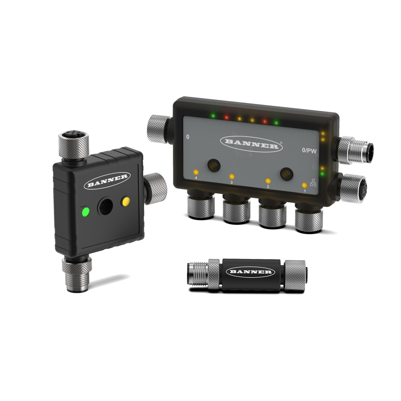Banner Engineering's new Snap Signal platform employs a splitter connection to monitor signals from sensors, motor controllers and lights.