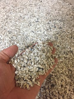 Vinyl regrind is an important component in many of Barrette's products. Last year, the company recycled 38.4 million pounds of PVC and 10.5 million pounds of other plastics. Vinyl regrind is an important component in many of Barrette's products. Last year, the company recycled 38.4 million pounds of PVC and 10.5 million pounds of other plastics.