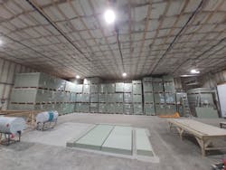 Ecoplast's partner, JD Composites, recycles PET bottles and uses the material to create foam panels the two companies use to build houses in Canada. Ecoplast's partner, JD Composites, recycles PET bottles and uses the material to create foam panels the two companies use to build houses in Canada.