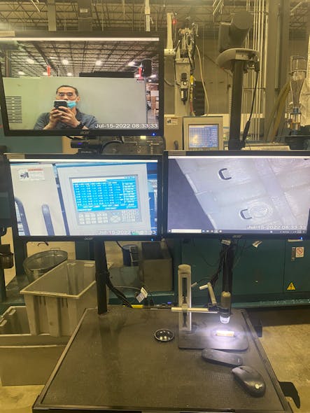 Plastic Molding Manufacturing&apos;s cart-based real-time sampling system lets it capture images of parts on the production floor and share them with other stakeholders.