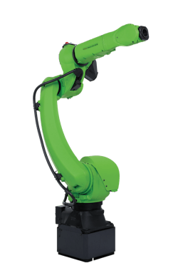 Fanuc’s CR-35iB offers a 77-pound payload – the heaviest in its CR and CRX cobot lineup. Fanuc’s CR-35iB offers a 77-pound payload – the heaviest in its CR and CRX cobot lineup.