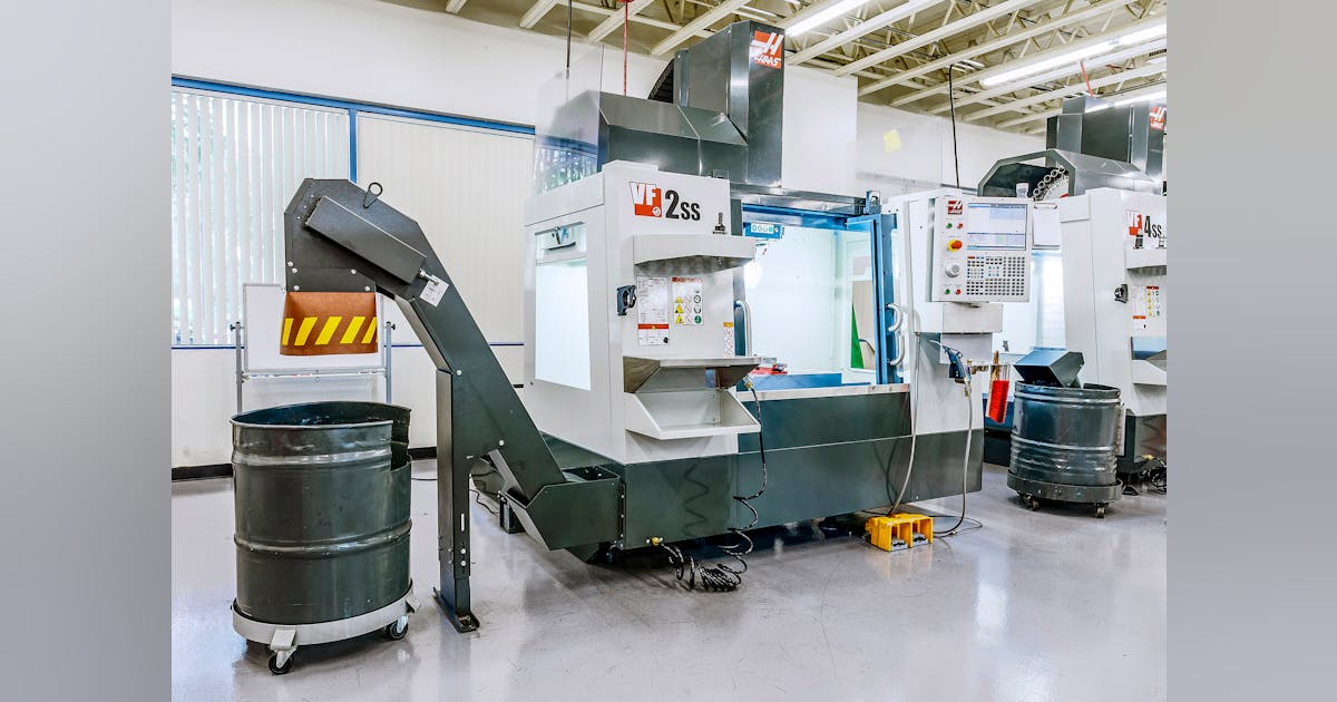 Haas conveyor prevents chip buildup | Plastics Machinery & Manufacturing