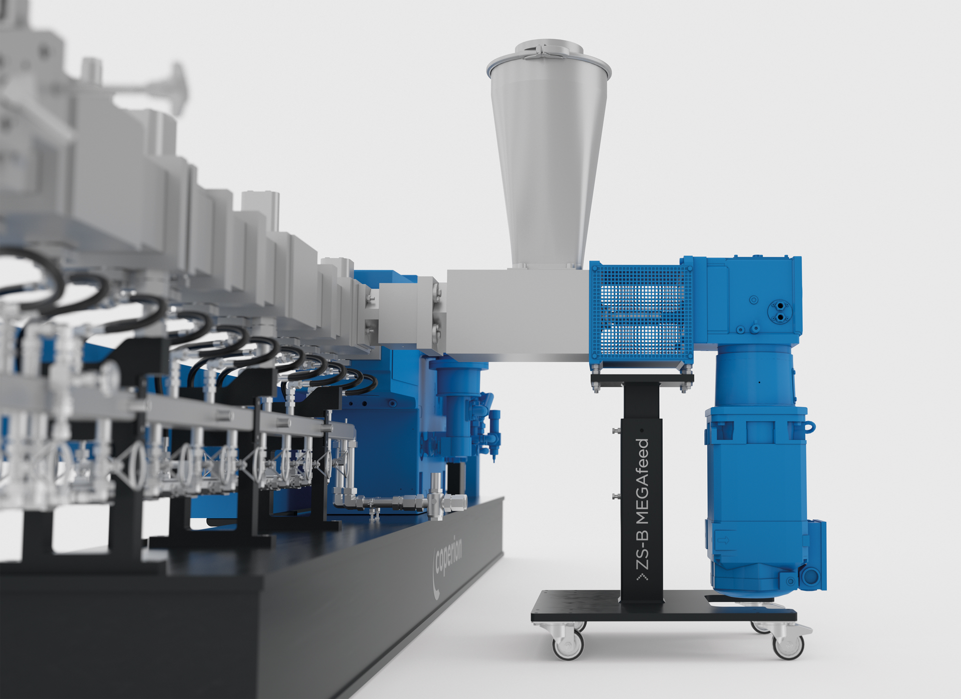 Coperion's new ZS-B Megafeed side feeder will be paired with a ZSK extruder at the K Show.