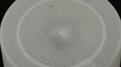 A close-up photo reveals the uniform distribution of bubbles within even very thin structures, like this cap, created with resin processed with foaming agents.