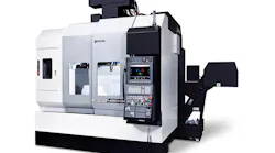 Okuma unveiled its Genos M560V-5AX five-axis vertical machining center, which boasts a large work envelope in a small footprint, at IMTS 2022 in September.