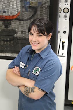 A graduate of a technical high school and community college certificate program in manufacturing, Victoria Rooke has been eager to find new training opportunities since she started work at Westminster Tool as a high schooler. A graduate of a technical high school and community college certificate program in manufacturing, Victoria Rooke has been eager to find new training opportunities since she started work at Westminster Tool as a high schooler.