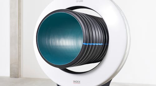 Inoex&rsquo;s new Warp CP uses eight radar-based wall-thickness sensors, and can also measure the bells, crests, liners and valleys of pipes.