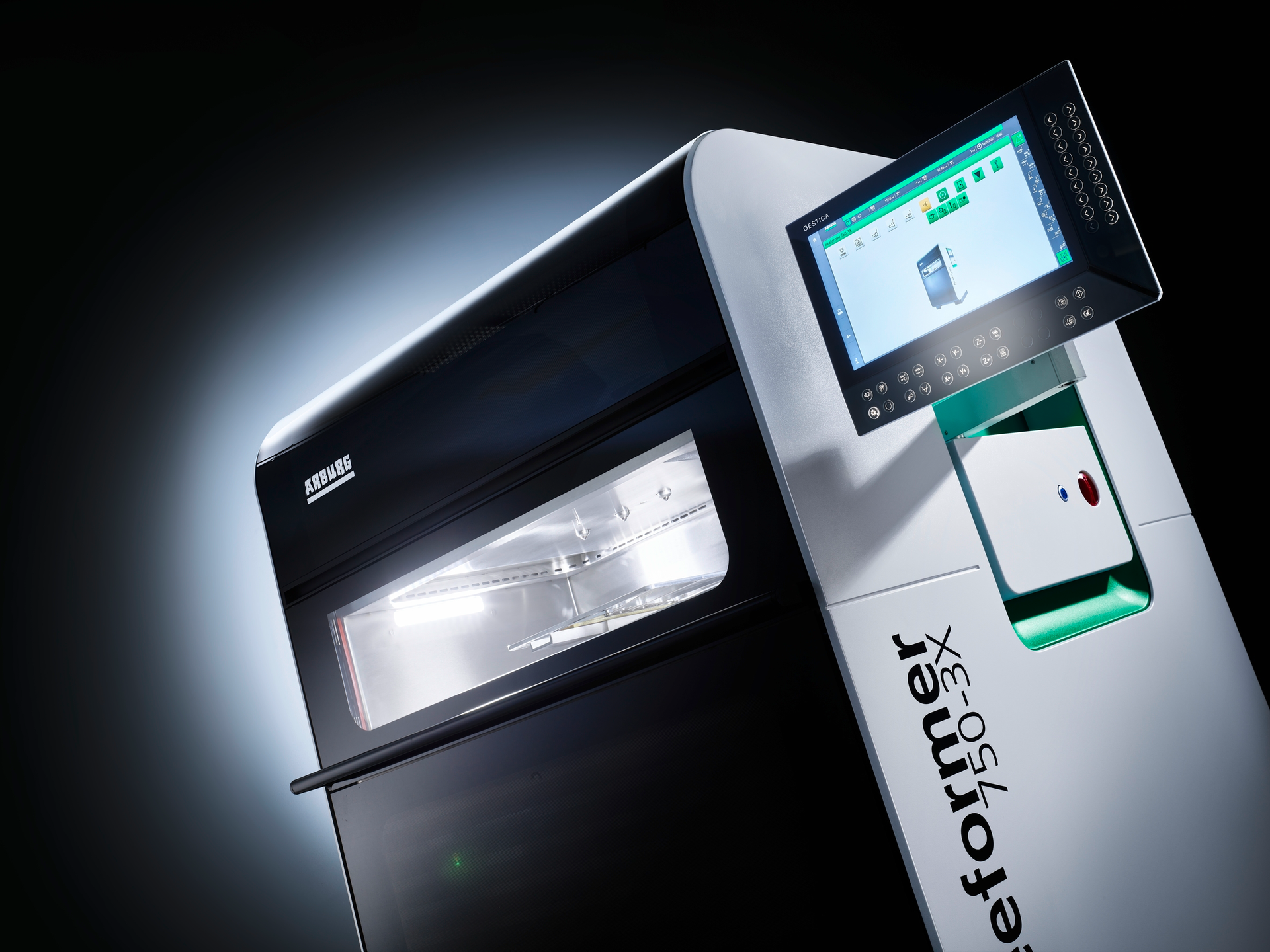 Arburg's Freeformer 750-3X has a build chamber that will accommodate large parts, among other enhancements.