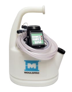 Mouldpro&apos;s portable Descaling Pump is easy to use.
