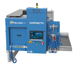 The Pellenc Compact+ sorter has a small footprint and offers a high level of purity of recovered materials. The Pellenc Compact+ sorter has a small footprint and offers a high level of purity of recovered materials.