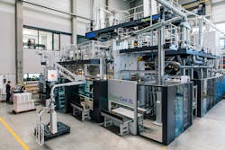 A new triple turret winder increases capacity for SML's PowerCast XL film line. A new triple turret winder increases capacity for SML's PowerCast XL film line.