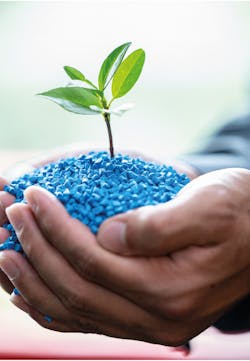 Tepex Dynalite Scopeblue 813 is made from bio-based raw materials — flax fibers and polylactic acid. Tepex Dynalite Scopeblue 813 is made from bio-based raw materials — flax fibers and polylactic acid.