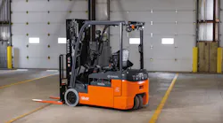 Toyota Material Handling's three-wheel forklift has undergone a series of upgrades.
