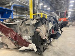 PLASTICS worked with Ultra-Poly on an initiative to recycle automobile bumpers. The Recycling Committee recently toured the facility. PLASTICS worked with Ultra-Poly on an initiative to recycle automobile bumpers. The Recycling Committee recently toured the facility.