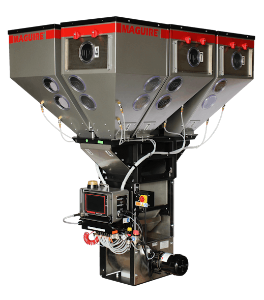 Maguire blender can handle recycled material Plastics Machinery