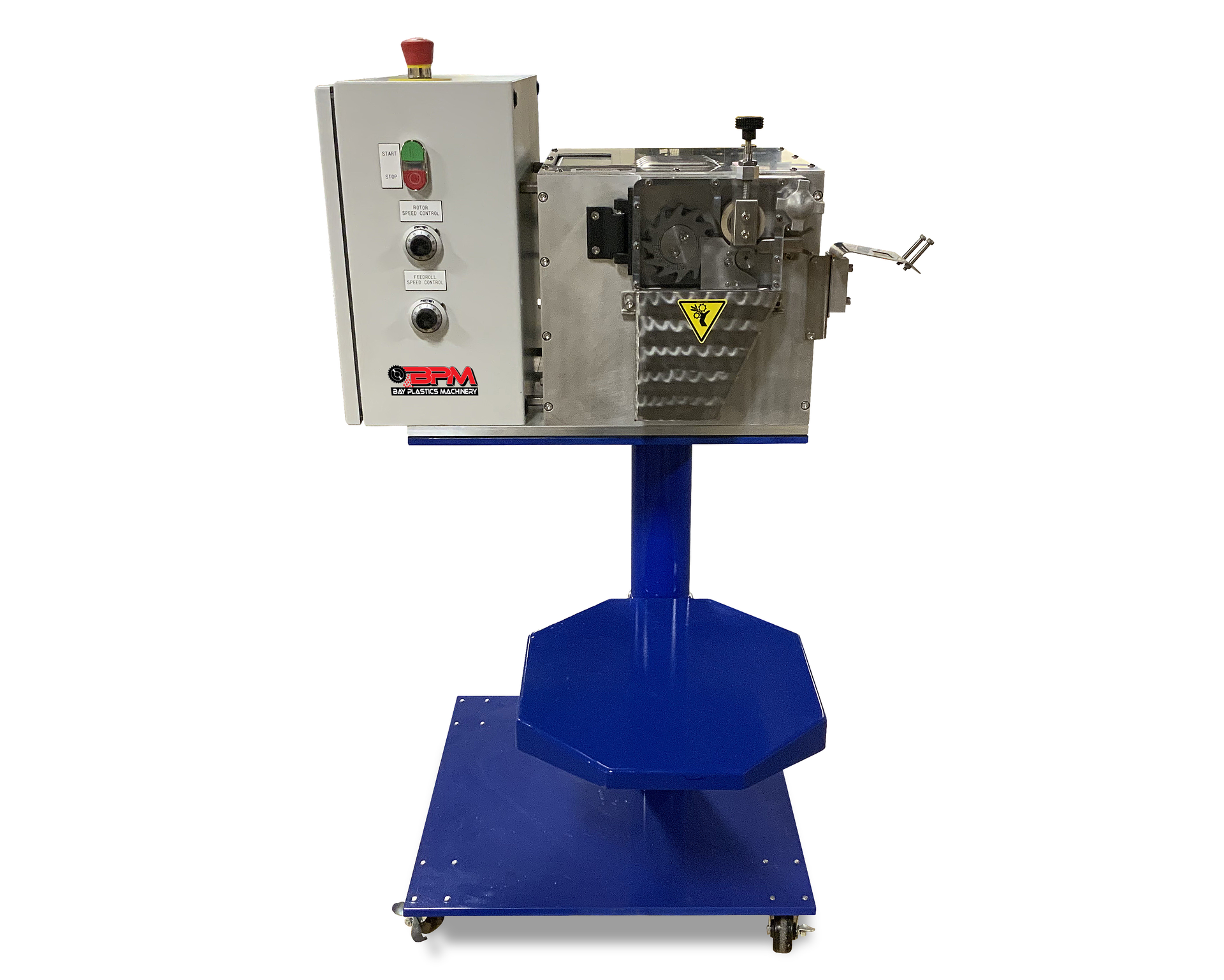 The BT25X pelletizer from Bay Plastics Machinery offers control and safety improvements.