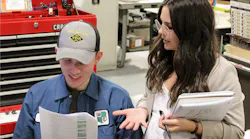 Hannah Coombs, right, works with a colleague at Westminster Tool.