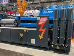 The model 8650 is the world's most efficient hybrid IMM, according to manufacturer Stork. The model 8650 is the world's most efficient hybrid IMM, according to manufacturer Stork.