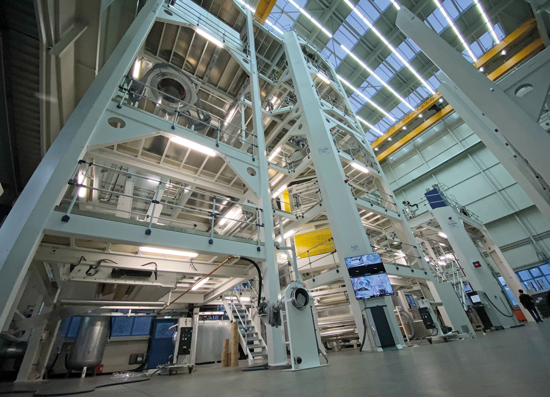 Kuhne's new Triple Bubble lines are capable of throughputs of up to 4,500 pounds per hour, generating film up to 19.7 feet wide.