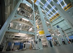 Kuhne's new Triple Bubble lines are capable of throughputs of up to 4,500 pounds per hour, generating film up to 19.7 feet wide. Kuhne's new Triple Bubble lines are capable of throughputs of up to 4,500 pounds per hour, generating film up to 19.7 feet wide.