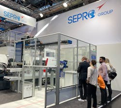Sepro displayed its updated Visual+ control system for the first time at K 2022. Sepro displayed its updated Visual+ control system for the first time at K 2022.