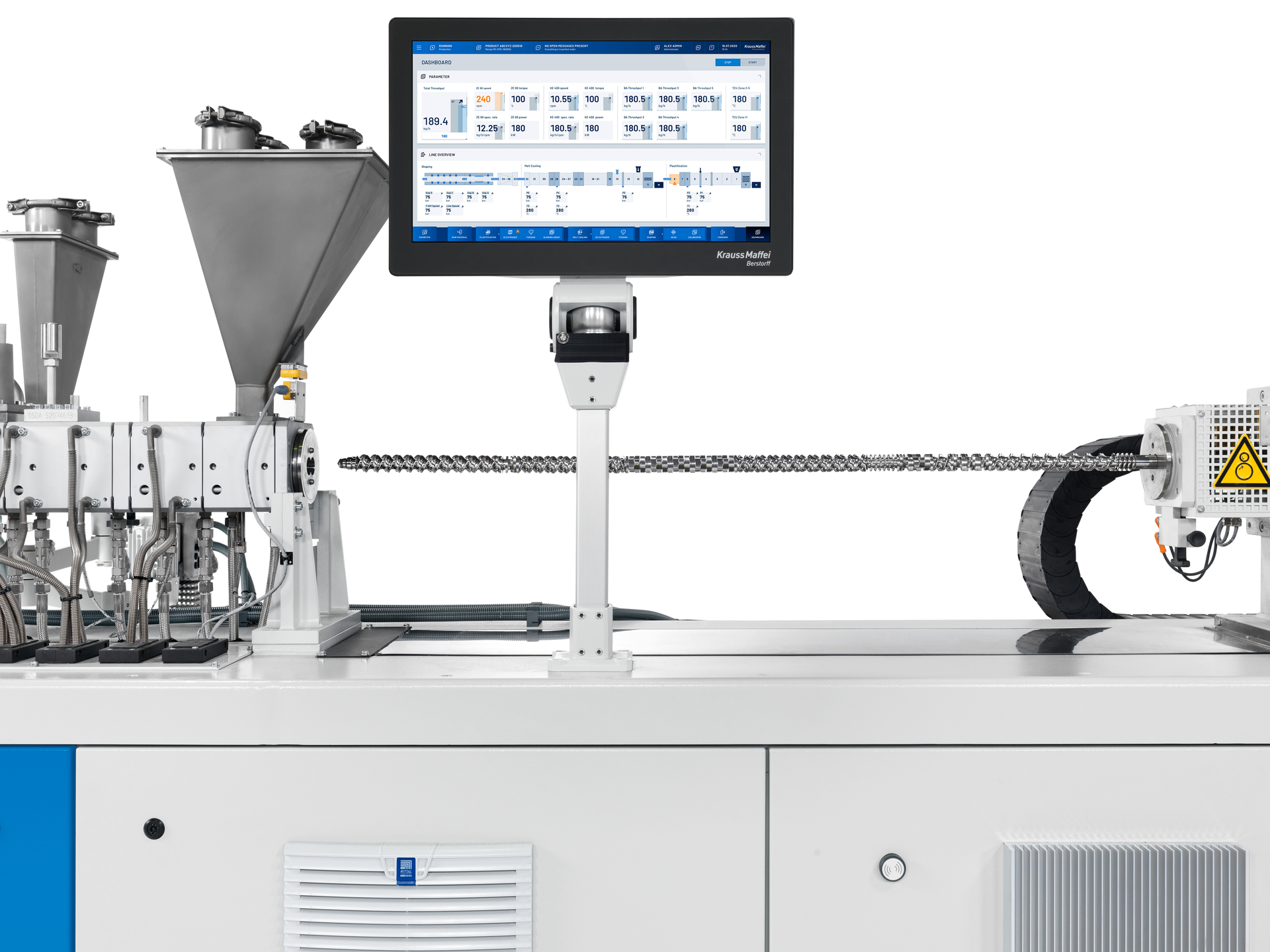 The KraussMaffei ZE BluePower 186 is aimed at plastics processors that need high throughput.