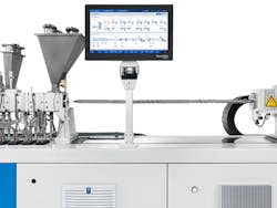 The KraussMaffei ZE BluePower 186 is aimed at plastics processors that need high throughput. The KraussMaffei ZE BluePower 186 is aimed at plastics processors that need high throughput.