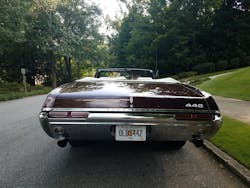 Umberto Catignani takes pride in his maroon 1968 Oldsmobile 442.. Umberto Catignani takes pride in his maroon 1968 Oldsmobile 442..