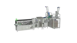 Delta Engineering's DSC500 (center) applies a coating only on the outside of preforms, rather than both the interior and exterior of preforms.