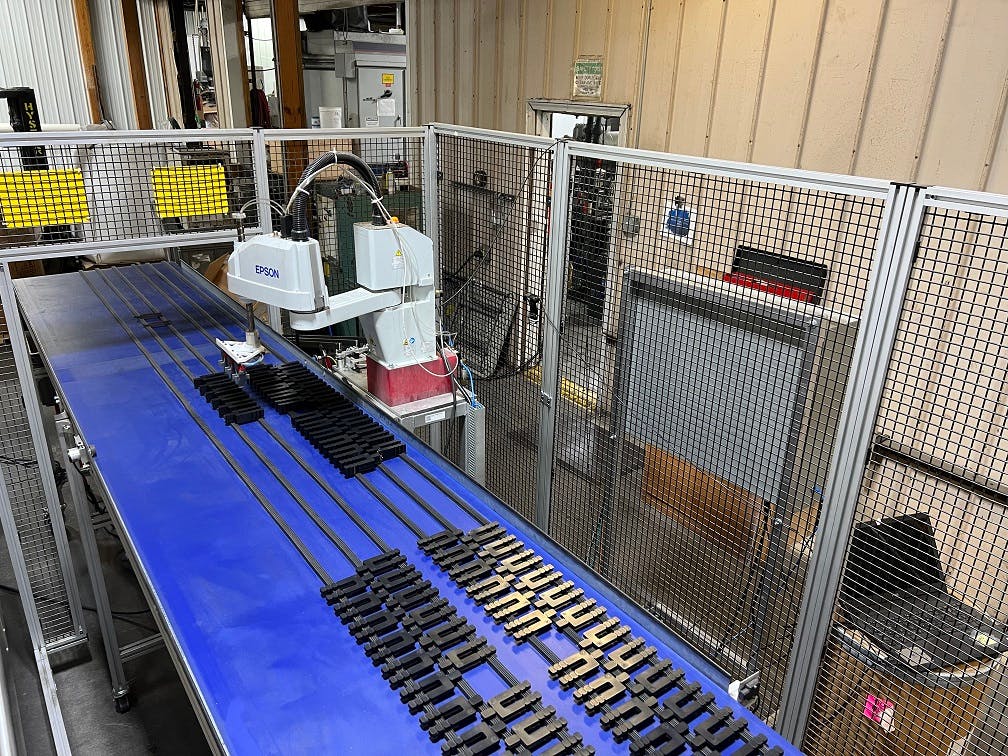An Epson robot has proved a cost-effective solution for Plastics Designs Inc., which was seeking an efficient, more-accurate way to stack and package shims used in window and door installations.