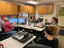 Aly Wickam, seen wearing a blue shirt, has enjoyed learning what colleagues in other departments do as part of Bruin Manufacturing's new job-shadowing program. Aly Wickam, seen wearing a blue shirt, has enjoyed learning what colleagues in other departments do as part of Bruin Manufacturing's new job-shadowing program.