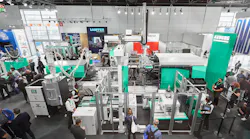 Among the smart features Arburg spotlighted at the K Show were the aXw Control FillAssist and aXw Control RecyclatePilot.