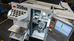 The Haas UMC-350HD offers full five-axis machining in a very small footprint.