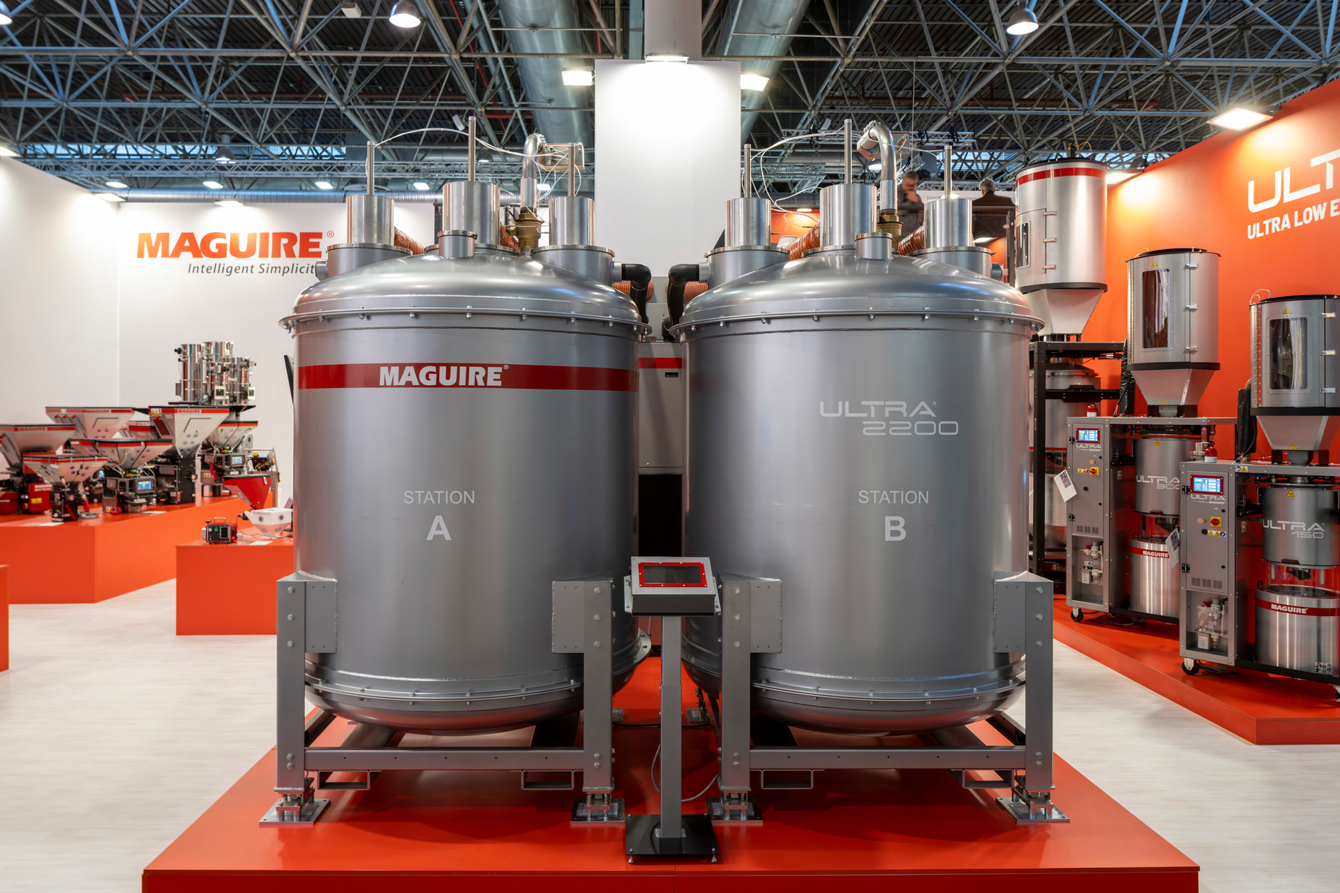 The Maguire Ultra 2200 dryer has two chambers for increased throughput.