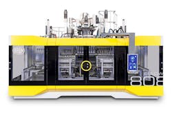 Bekum's new all-electric 8-series extrusion blow molding machines are ideal for manufacturing packages and canisters designed to hold as much as 12 liters. Bekum's new all-electric 8-series extrusion blow molding machines are ideal for manufacturing packages and canisters designed to hold as much as 12 liters.