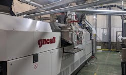 This new Gneuss MRS extruder will allow D&W Fine Pack to process post-consumer PET flake. This new Gneuss MRS extruder will allow D&W Fine Pack to process post-consumer PET flake.
