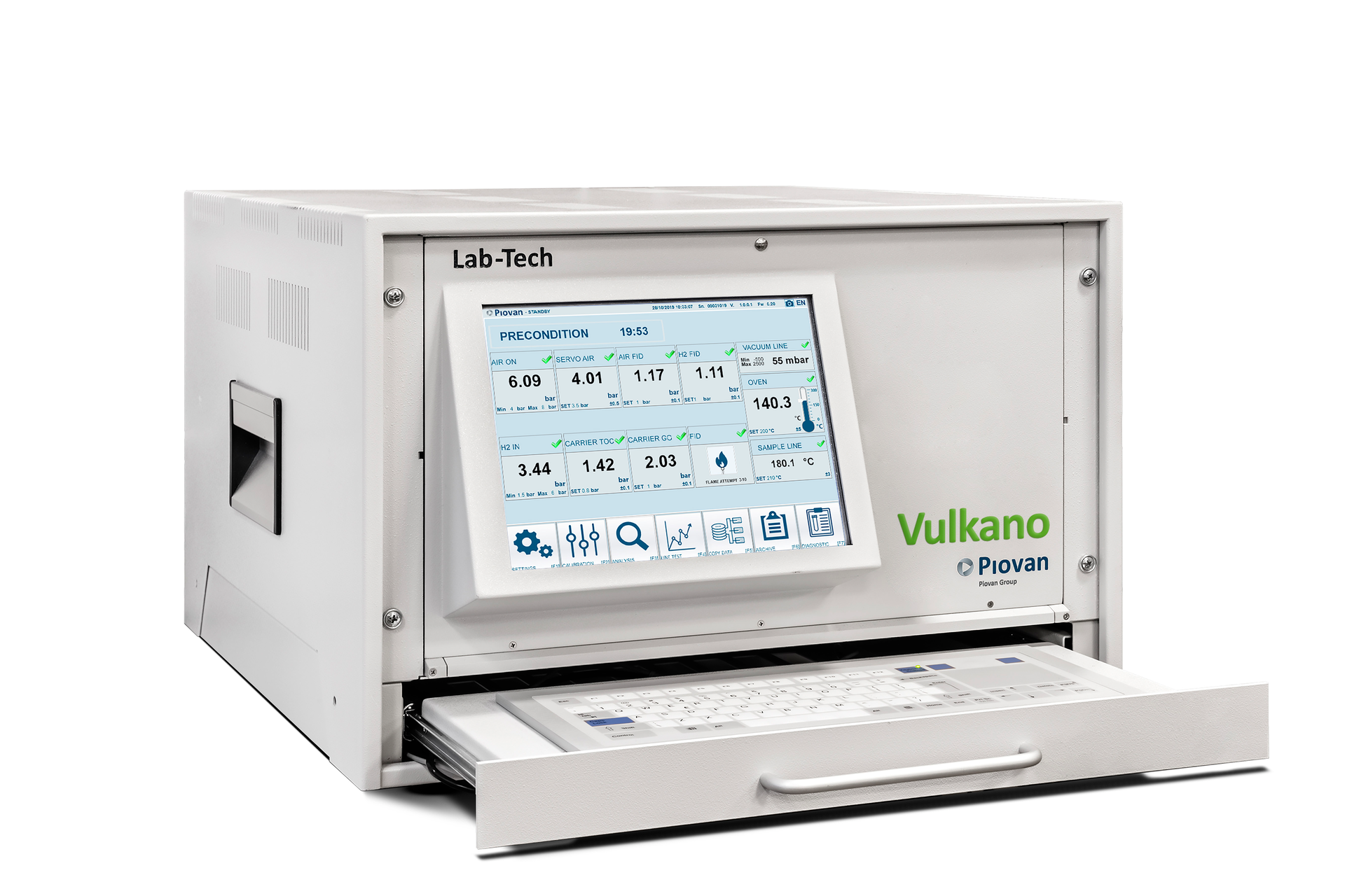 Piovan's Vulkano is a portable monitor for process air quality.