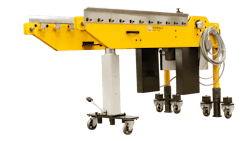Using a remote, operators can use this unit from Roemheld to change molds in thermoformers. Using a remote, operators can use this unit from Roemheld to change molds in thermoformers.