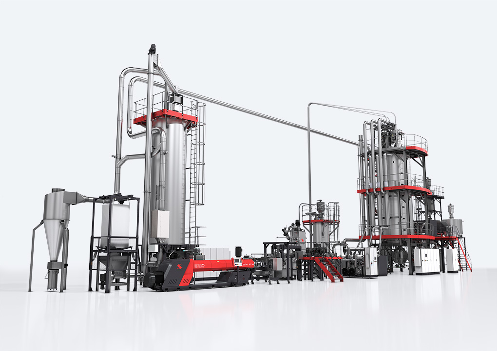 Starlinger's recoStar PET art line is designed for recycling PET bottles.