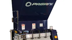 The Pagani 4090B granulator is available with in-feed hopper widths of 23.6 inches, 35.4 inches, 59.1 inches and 82.7 inches.