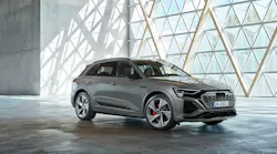 Audi’s all-electric Q8 e-tron SUVs will have seatbelt buckle covers made with plastic recycled from automotive waste.