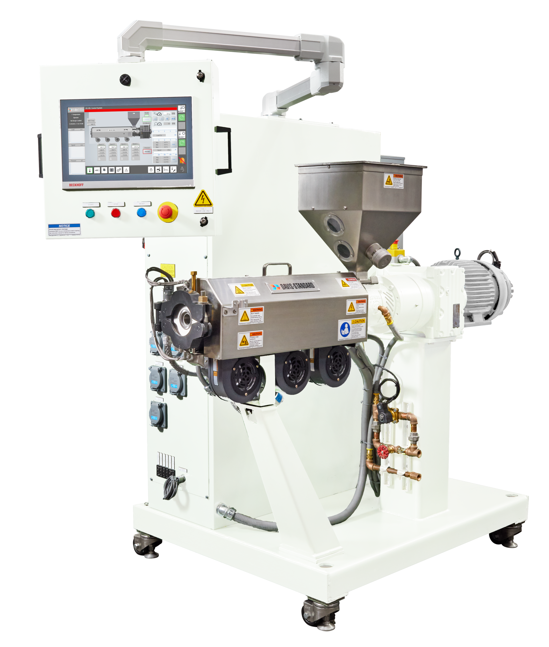 Davis-Standard's DS-XEL control system adds a high-performance HMI and a range of upgraded features for Super Blue and HPE models.