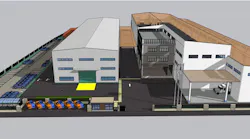 An artist’s rendering shows the new manufacturing facility being built in Japan by Niigata Machinery Co., Ltd.