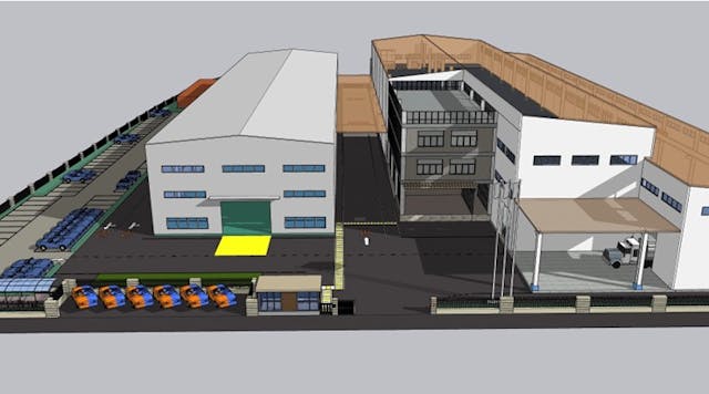 An artist&rsquo;s rendering shows the new manufacturing facility being built in Japan by Niigata Machinery Co., Ltd.