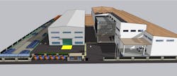 An artist&rsquo;s rendering shows the new manufacturing facility being built in Japan by Niigata Machinery Co., Ltd.