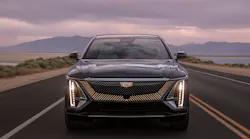 The clear, illuminated front panel on the all-electric Cadillac Lyriq SUV is made from SABIC's Lexan LS1 PC resin. While designers of gas-emissions vehicles use front grills to provide air cooling, they have more flexibility with the features on electric vehicles. On the Cadillac, the feature is more aerodynamic and is designed to increase efficiency and battery range. It is optimized with integrated sensors and a distinctive lighting display.